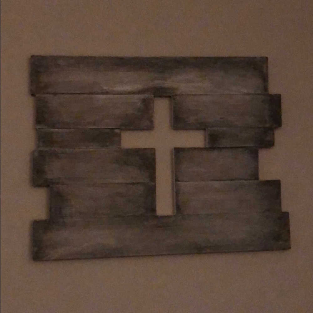 Wooden wall decor cross!